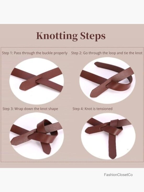 Knot Belts for Women Soft Faux Leather Wrap Belt for Jeans Pants Dress